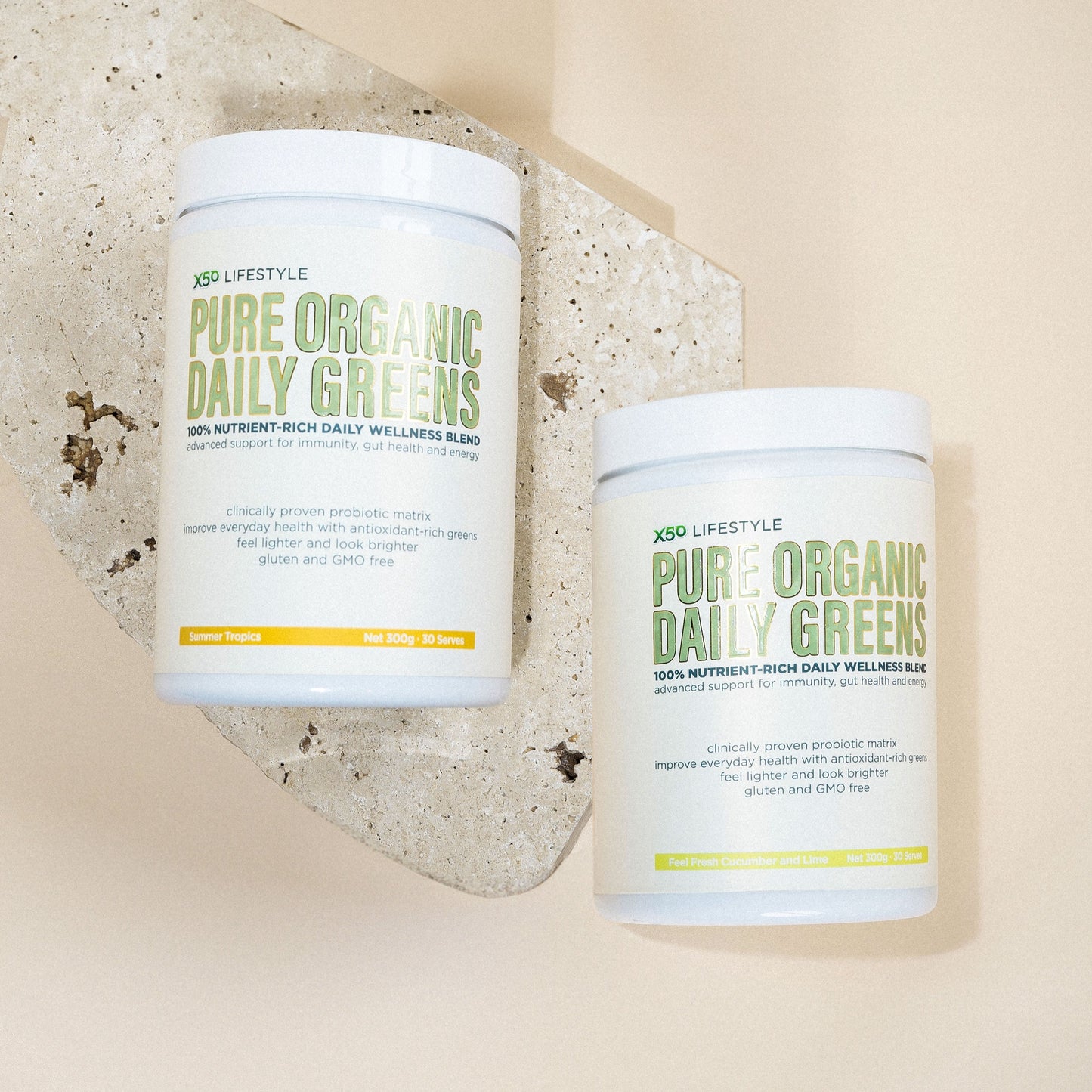 X50 Lifestyle Pure Organic Daily Greens 100% nutrient-rich daily wellness blend