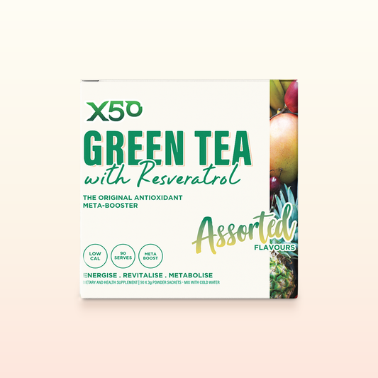 X50 Green Tea with Resveratrol, Assorted Flavours