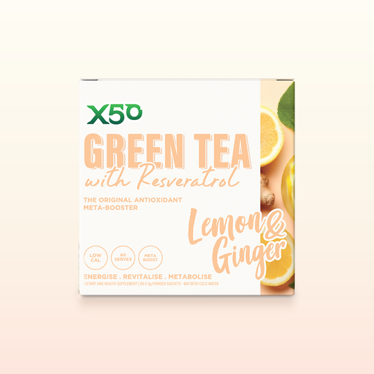 X50 Lemon & Ginger Green Tea with Resveratrol
