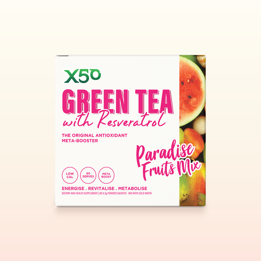 X50 Paradise Fruits Mix Green Tea with Resveratrol