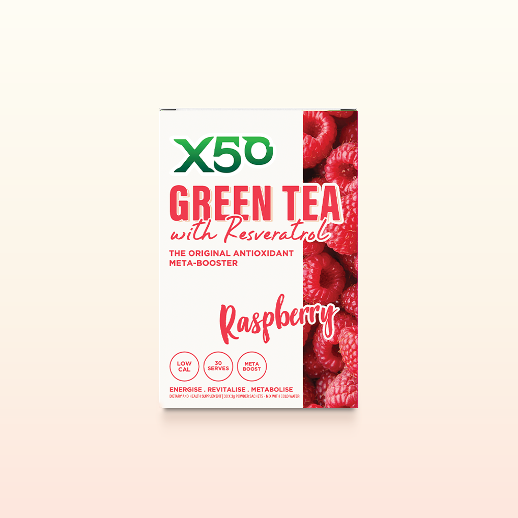 X50 Raspberry Green Tea with Resveratrol