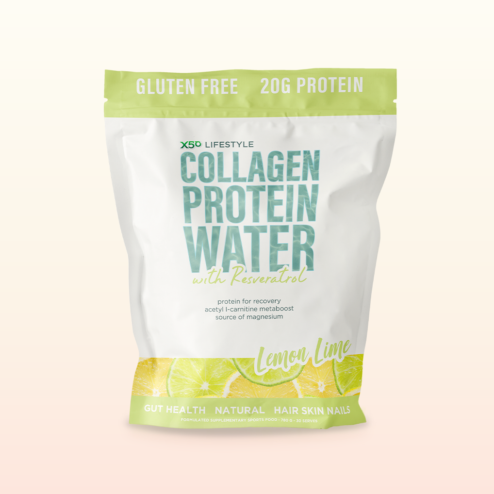 Lemon Lime X50 Collagen Protein Water with Reservatrol