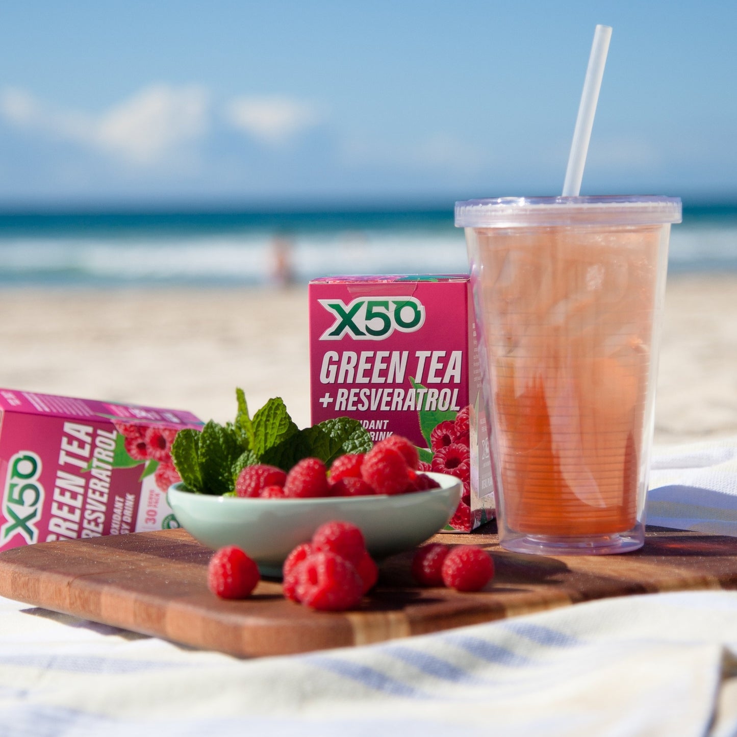 X50 Raspberry Green Tea with Resveratrol