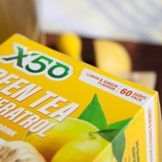 X50 Lemon & Ginger Green Tea with Resveratrol