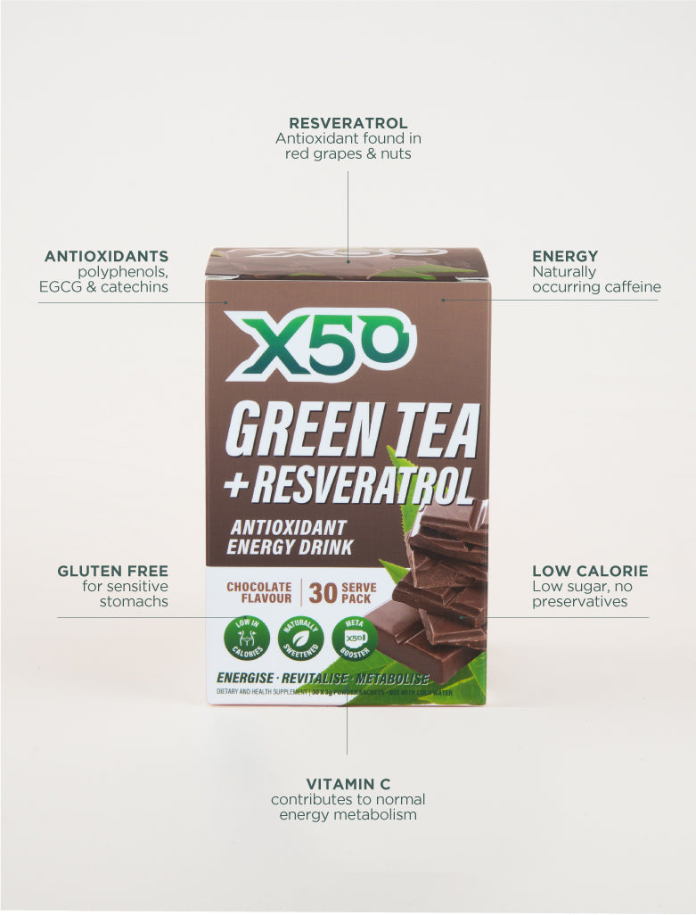 Chocolate flavor X50 Green Tea with Resveratrol