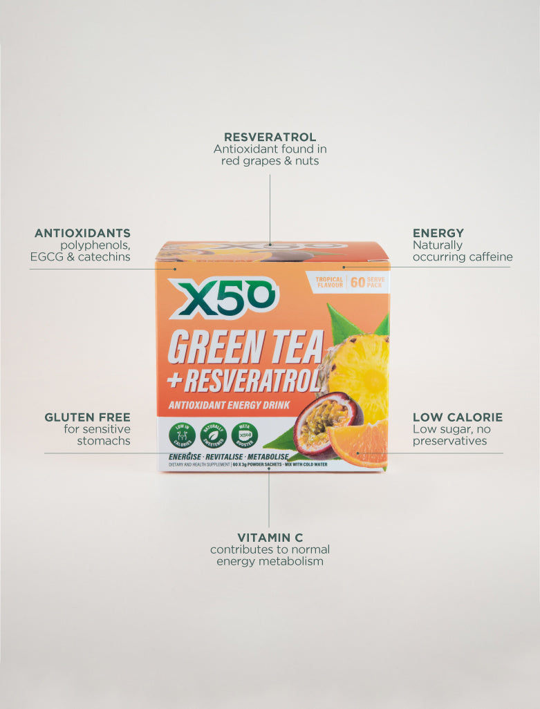 X50 Tropical Green Tea with Resveratrol