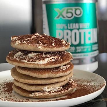 X50 Banana Chocolate Protein Pancakes