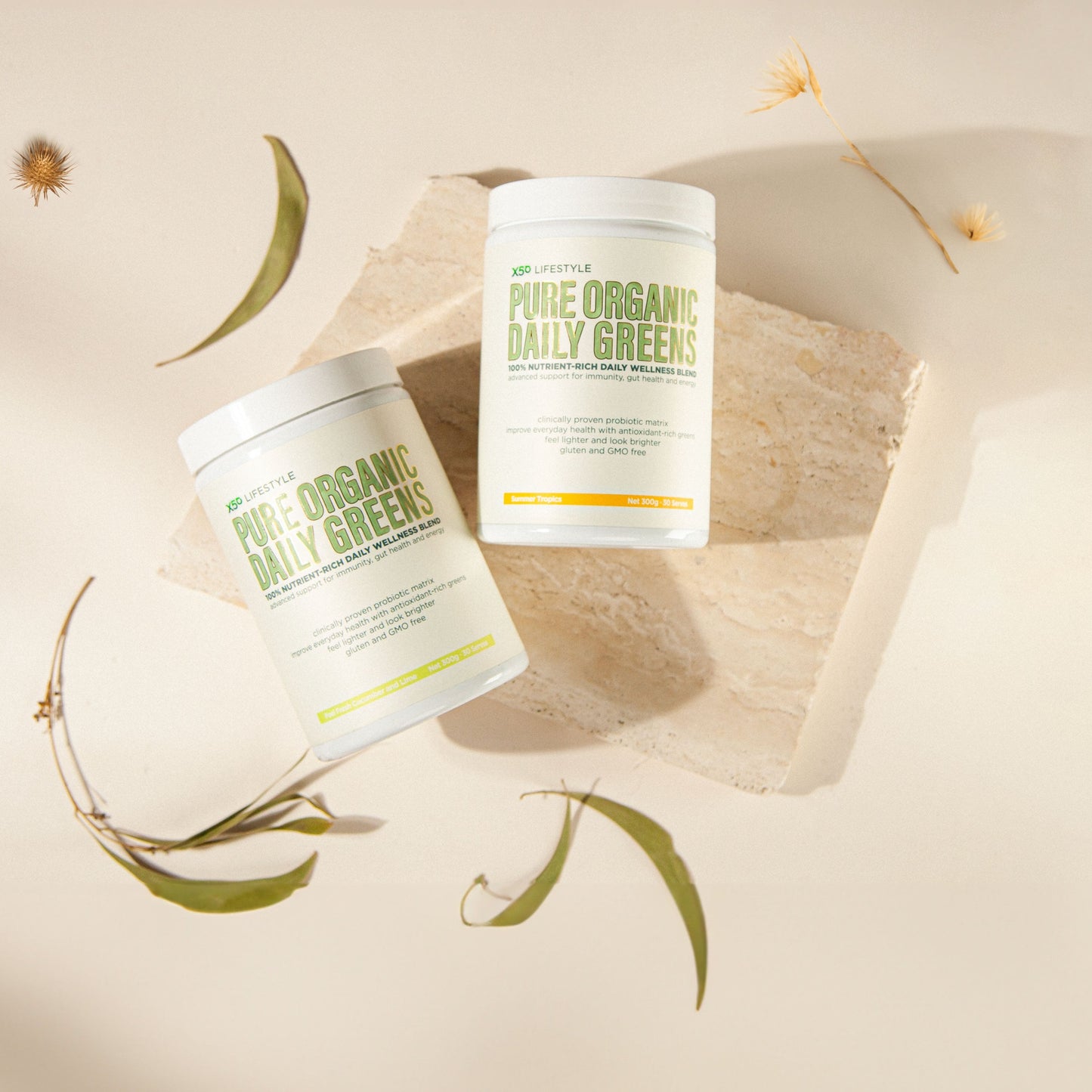 X50 Lifestyle Pure Organic Daily Greens 100% nutrient-rich daily wellness blend