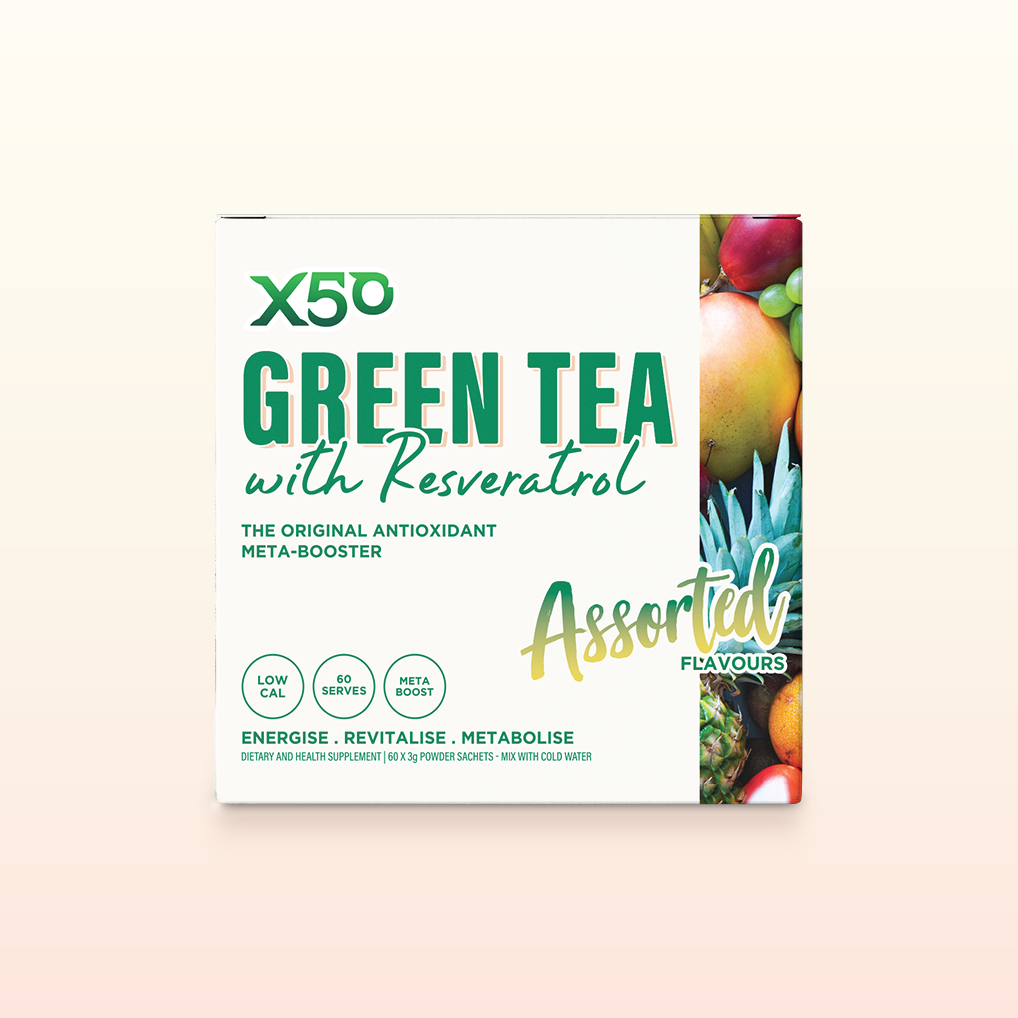 X50 Green Tea with Resveratrol, Assorted Flavours