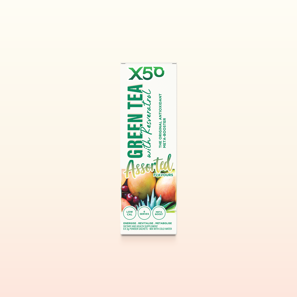 X50 Green Tea with Resveratrol, Assorted Flavours