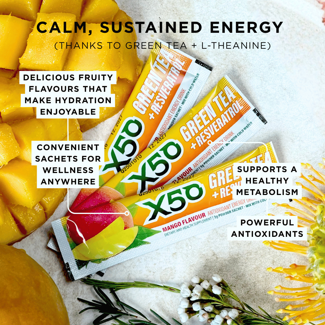Mango Green Tea X50 Resveratrol Key Benefits and Features