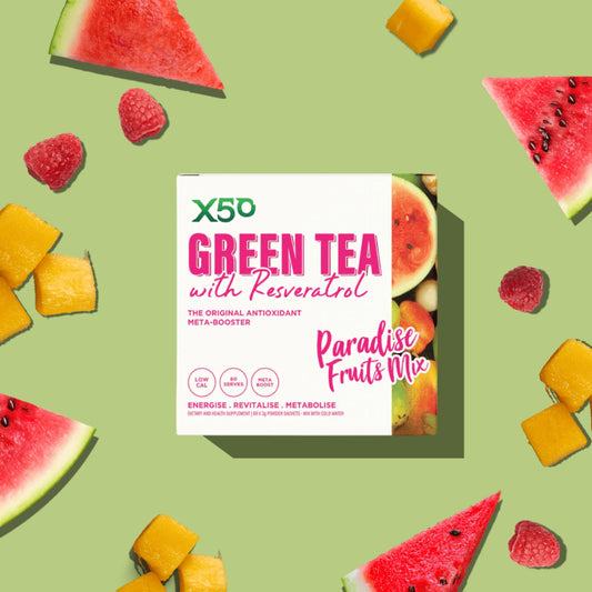 Paradise Fruits Green Tea X50 Resveratrol 60 Serves