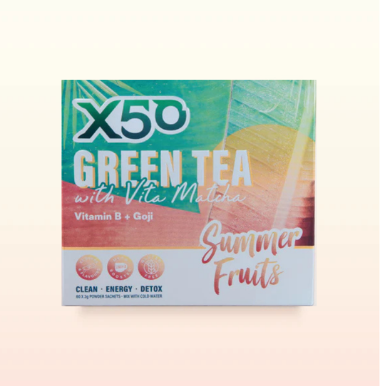 summer fruit green tea x50 flavour clean energy sachets antioxidant 