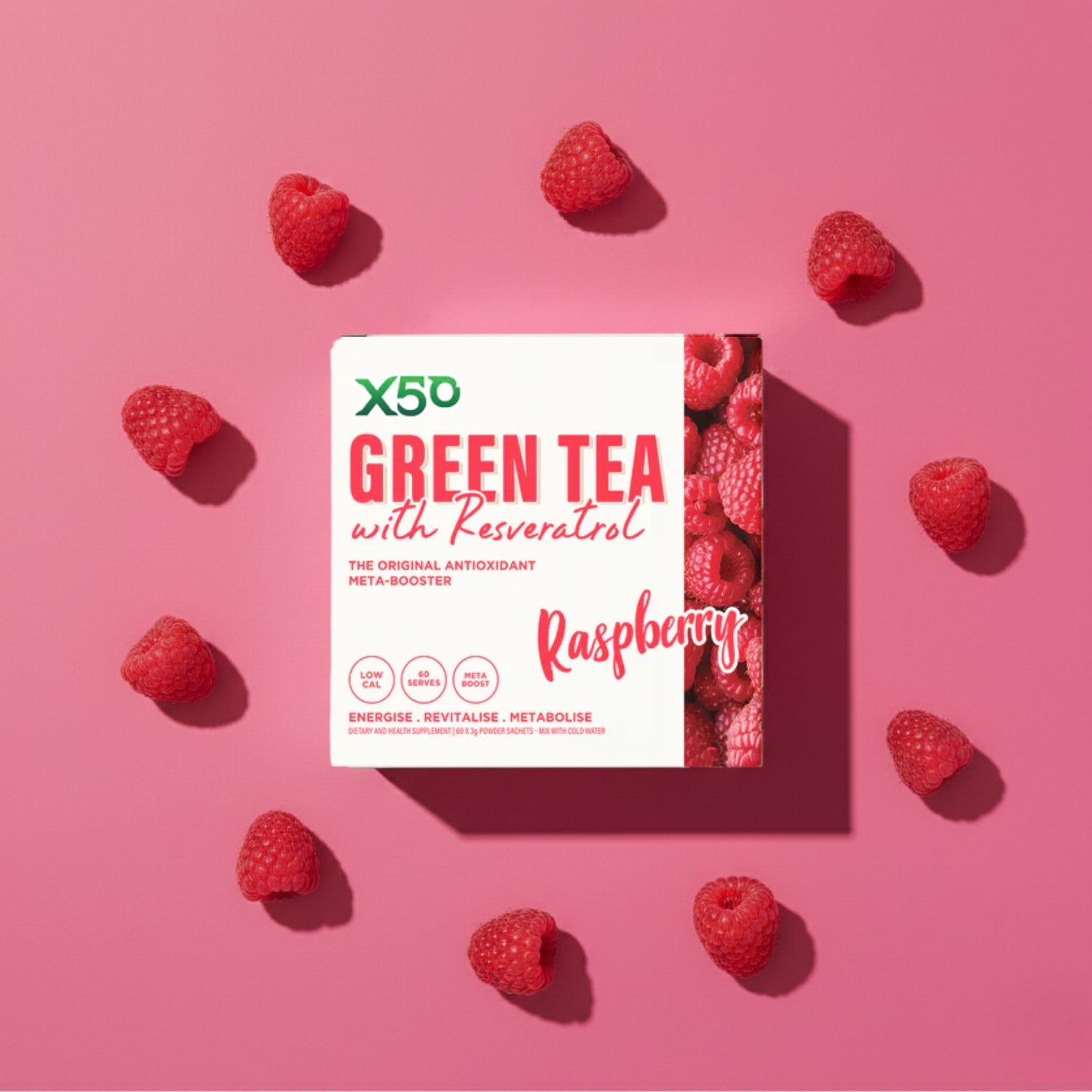 X50 Green-Tea Raspberry 60 Serves