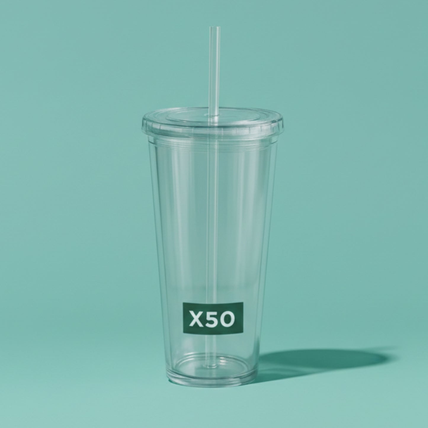 X50 700ml Clear Tumbler and Straw