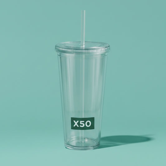 X50 700ml Clear Tumbler and Straw
