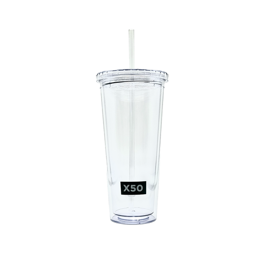 X50 700 ml Clear Tumbler and Straw
