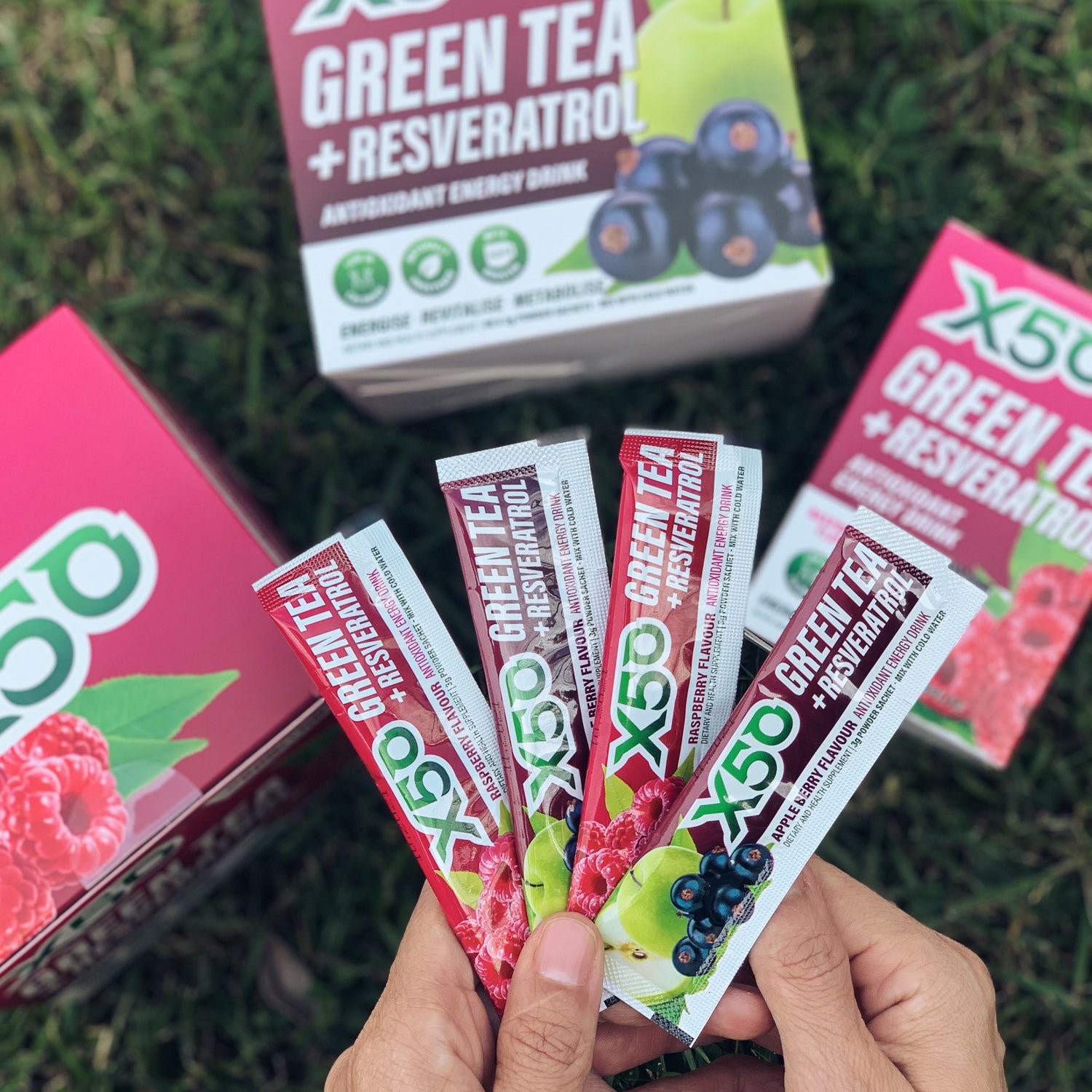 X50 Raspberry Green Tea with Resveratrol