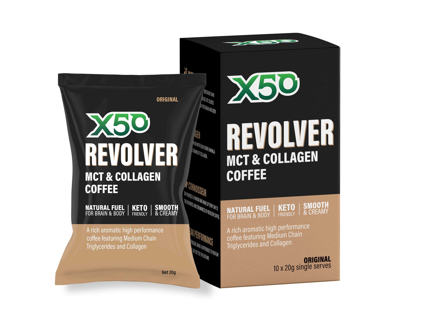 Revolver Coffee 10 Serve packet and box original