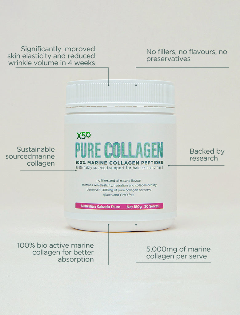 Kakadu Plum X50 Pure Collagen 100% Marine Collagen Peptides