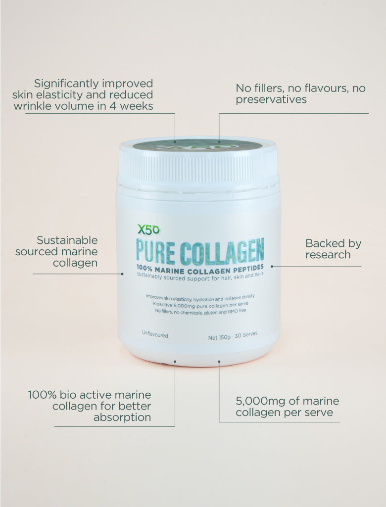 Unflavoured X50 Pure Collagen - Marine Collagen Peptides